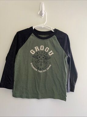 Yoga Kids' Raglan Tee - Olive & Black